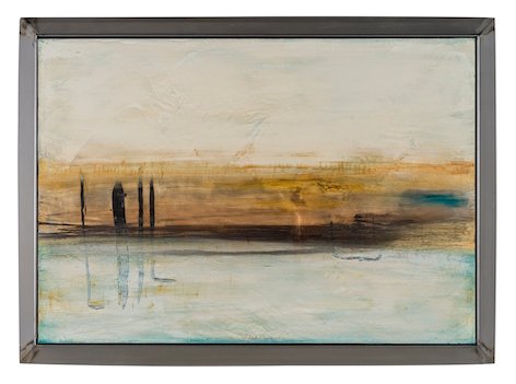 “La mia laguna”, 2022 - tecnica mista su legno / mixed media on wood - cm 78 x 112 x 5 