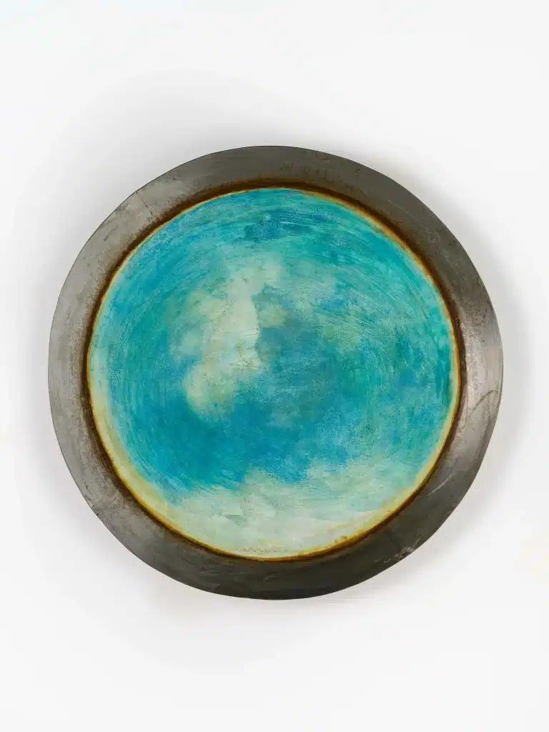 “Cielo sulla laguna” 2020 – tecnica mista su ferro / mixed media on wood – cm 97