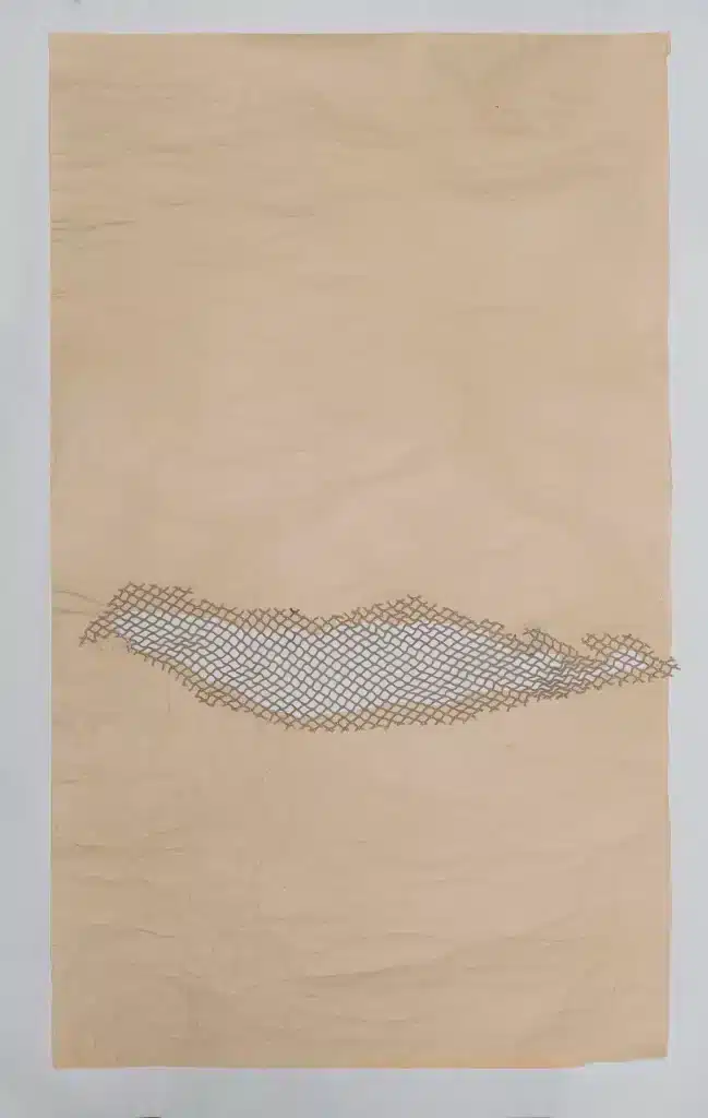 “Sutura #1” 2019, tecnica mista su carta / mixed media on paper – cm 40 x 67