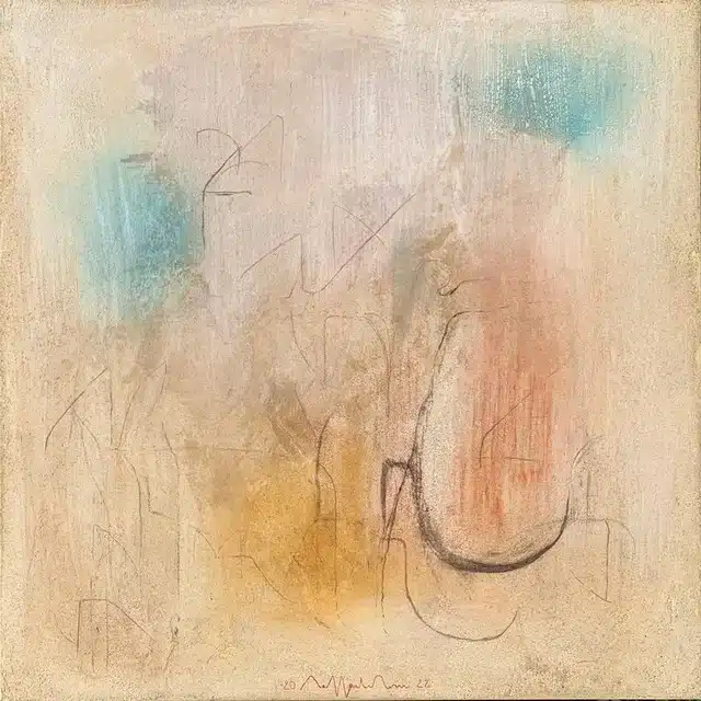 Messaggi dal cosmo” 2022 – tecnica mista su tavola / mixed media on wood – cm 50 x 50
