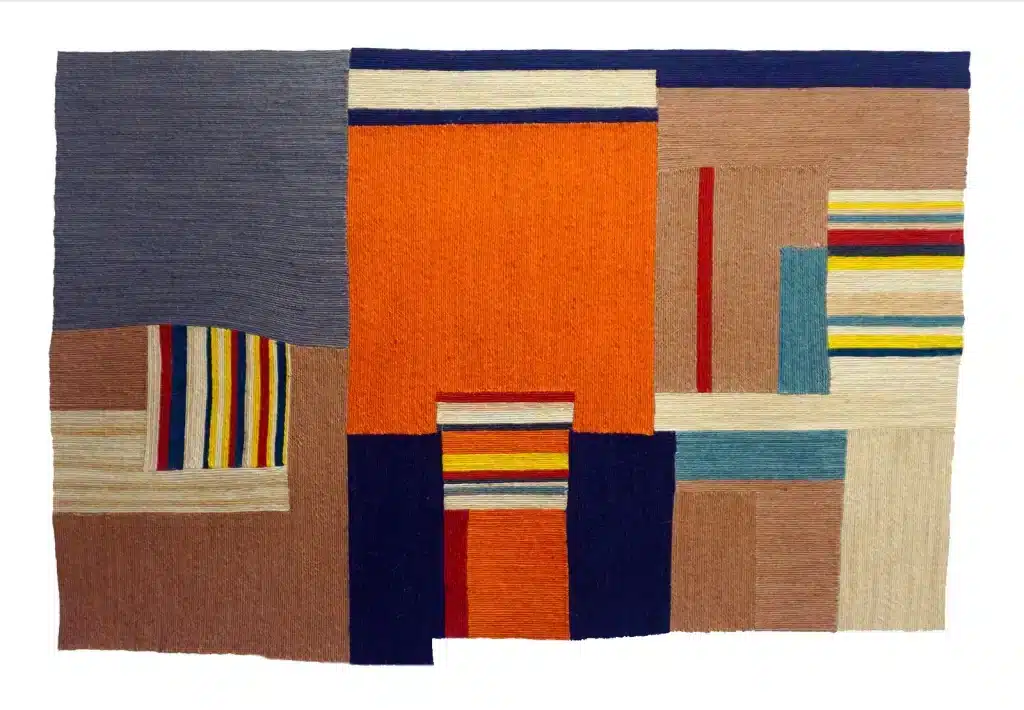 “Carpets # 28” – 2023 – cordicella di juta su polietilene – jute rope on polyethylene – cm. 110 x 155