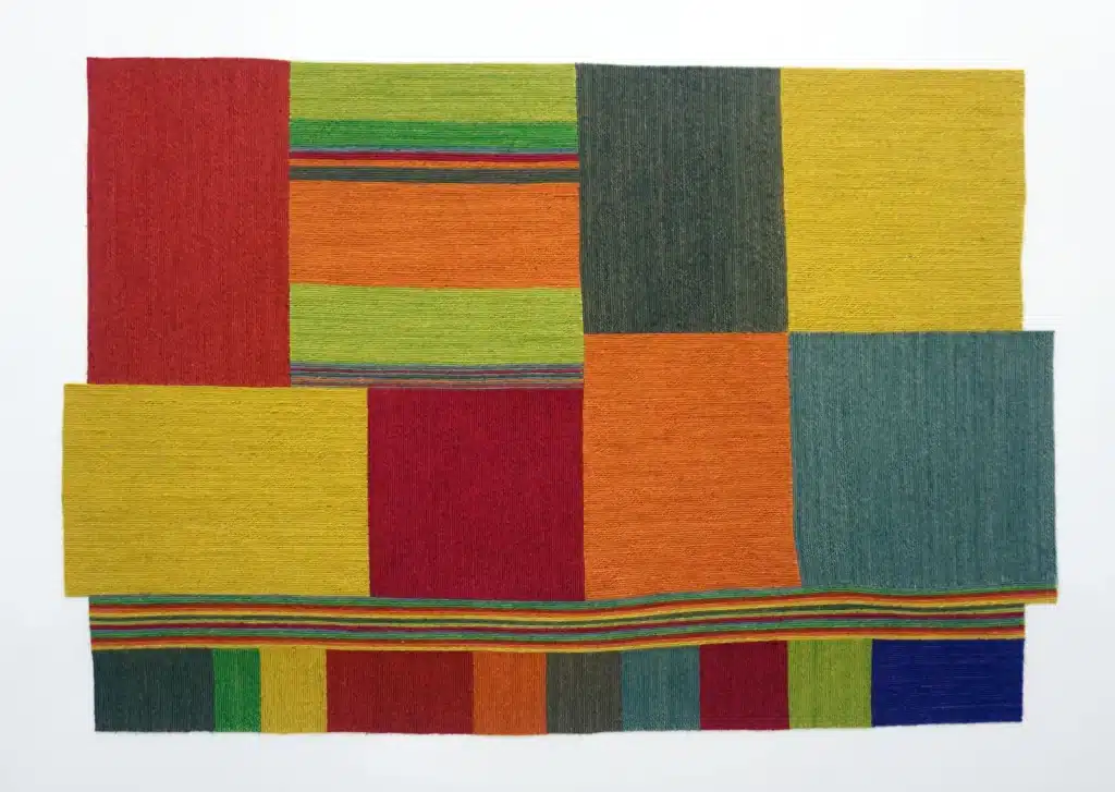 “Carpets # 37” – 2023 – cordicella di juta su polietilene – jute rope on polyethylene – cm. 114 x 160