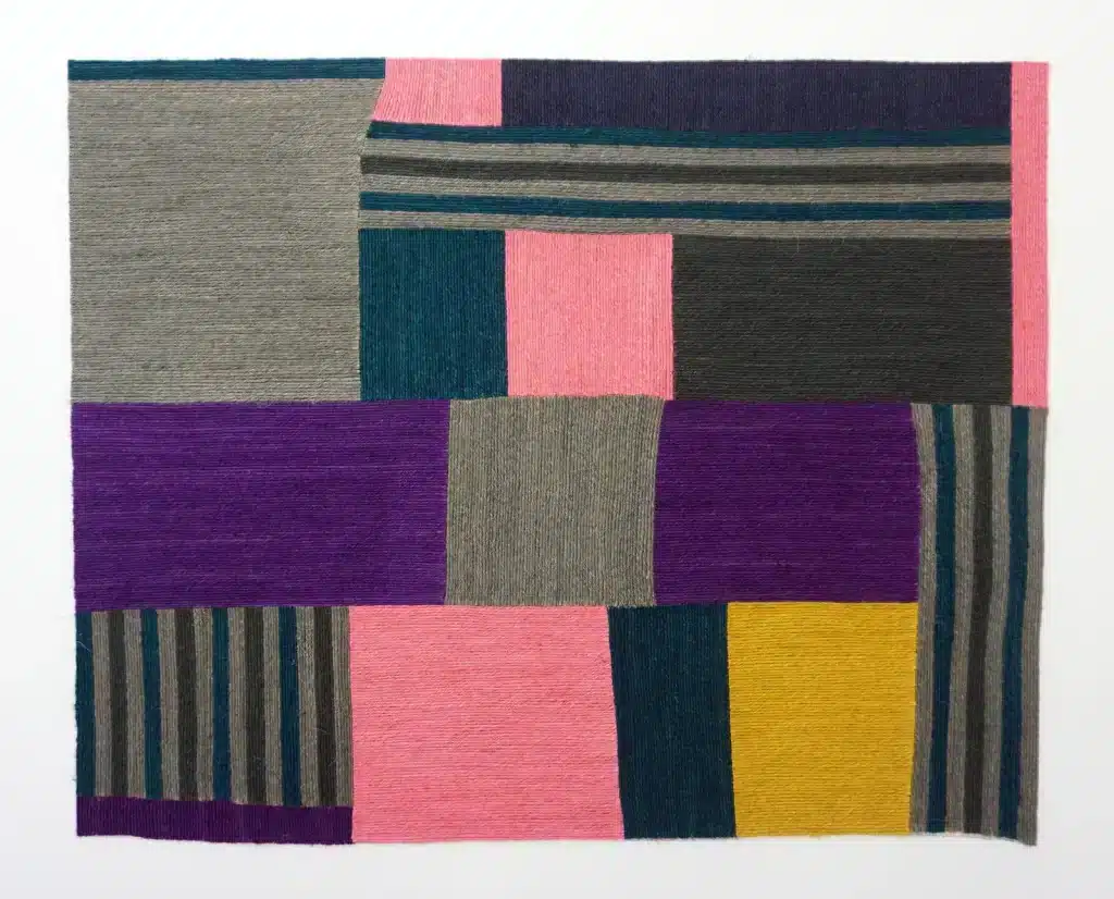 “Carpets # 40” 2023 – cordicella di juta su polietilene – jute rope on polyethylene – cm. 95 x 116