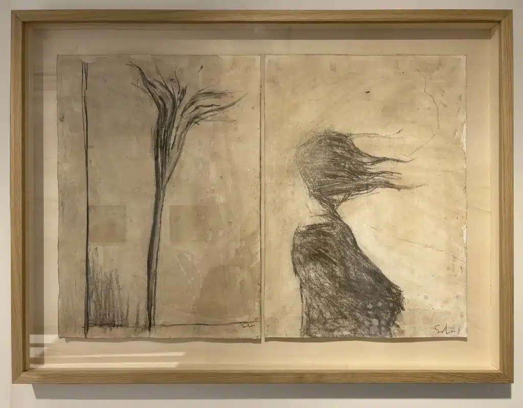 “Fortezza”, 2025 - tempera e carboncino su carta cotone - cm. 80 x 60