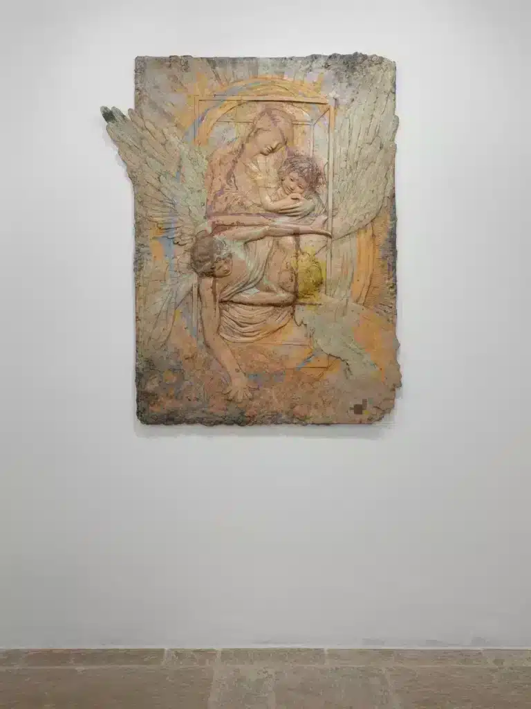 “Non finito perfetto”, 2024 Jesmonite, ossidi di metallo / Jesmonite, metallic oxides Cm. 145 x 115 x 5