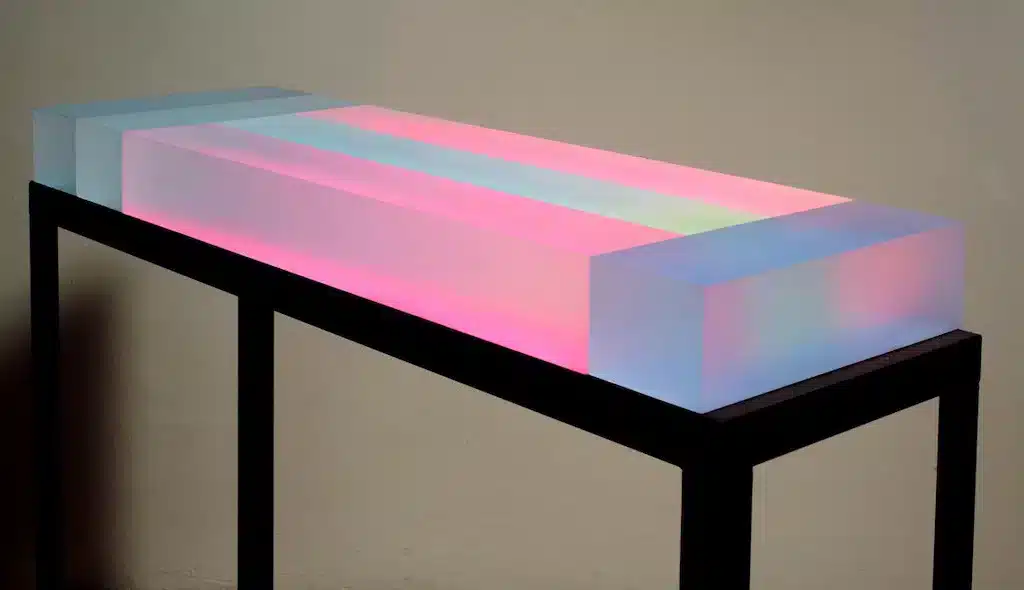 “Xilofono” 2002, Mixed media on plexiglas and iron / Tecnica mista su plexiglas e metallo- cm 118 x 90 x 37