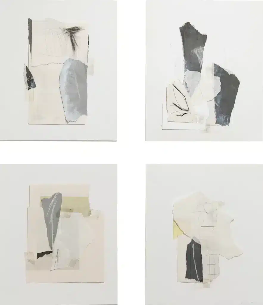 “Armonie # 7” 2016, Collage and mixed media on paper / Collage e tecnica mista su carta – cm 30 x 25 (each)