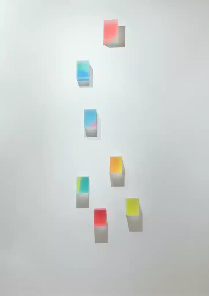 “Costellation ( Ursa Minor)” 2005, Mixed media on plexiglas / Tecnica mista su plexiglas – cm variable dimensions / dimensioni variabili