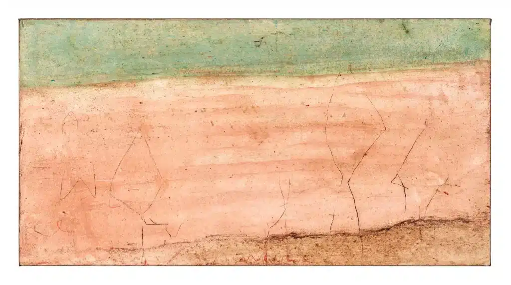 “Il mio cielo”, 2023 – tecnica mista su legno / mixed media on wood – cm 30,7 x 58,5 x 1