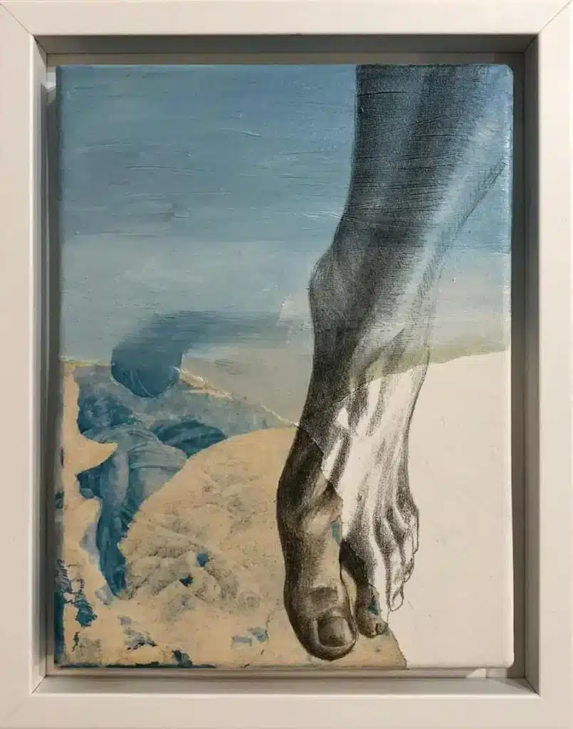 “Il terzo e quarto giorno della creazione”, 2021 – mixed media on canvas / tecnica mista su tela – cm 24 x 18