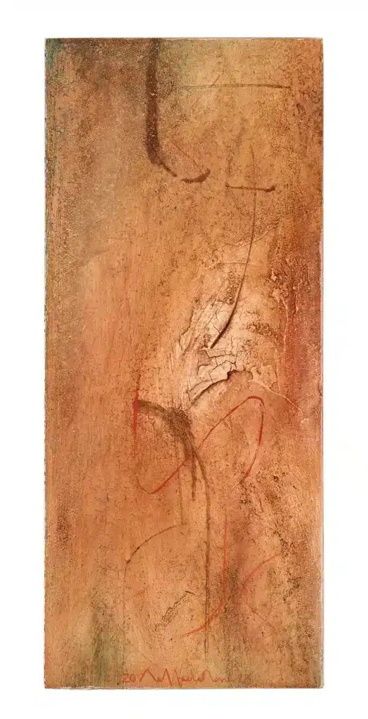 “Paesaggio dell’anima mia”, 2023 – tecnica mista su legno / mixed media on wood – cm 35,5 x 15 x 9