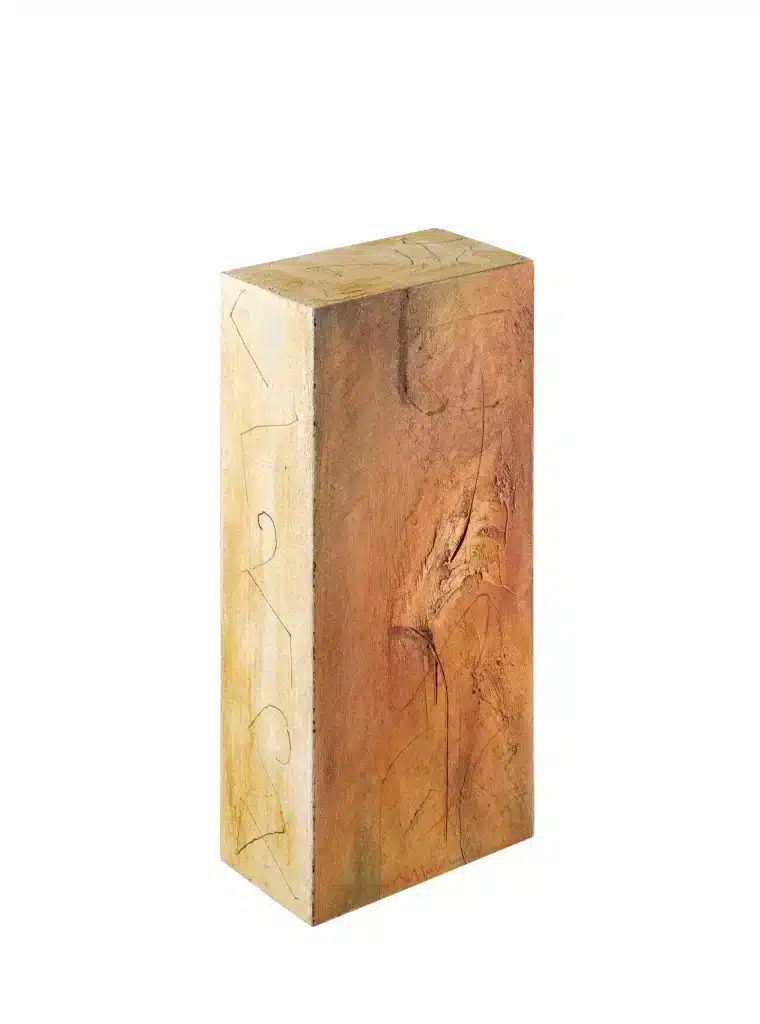 “Paesaggio dell’anima mia” 2023 – tecnica mista su legno / mixed media on wood – cm 35,5 x 15 x 9