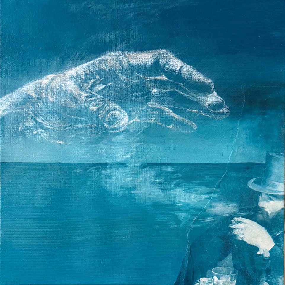 “Dove il tempo disegna un ricordo” 2025 - tecnica mista su tela / mixed media on canvas - cm 30 x 30