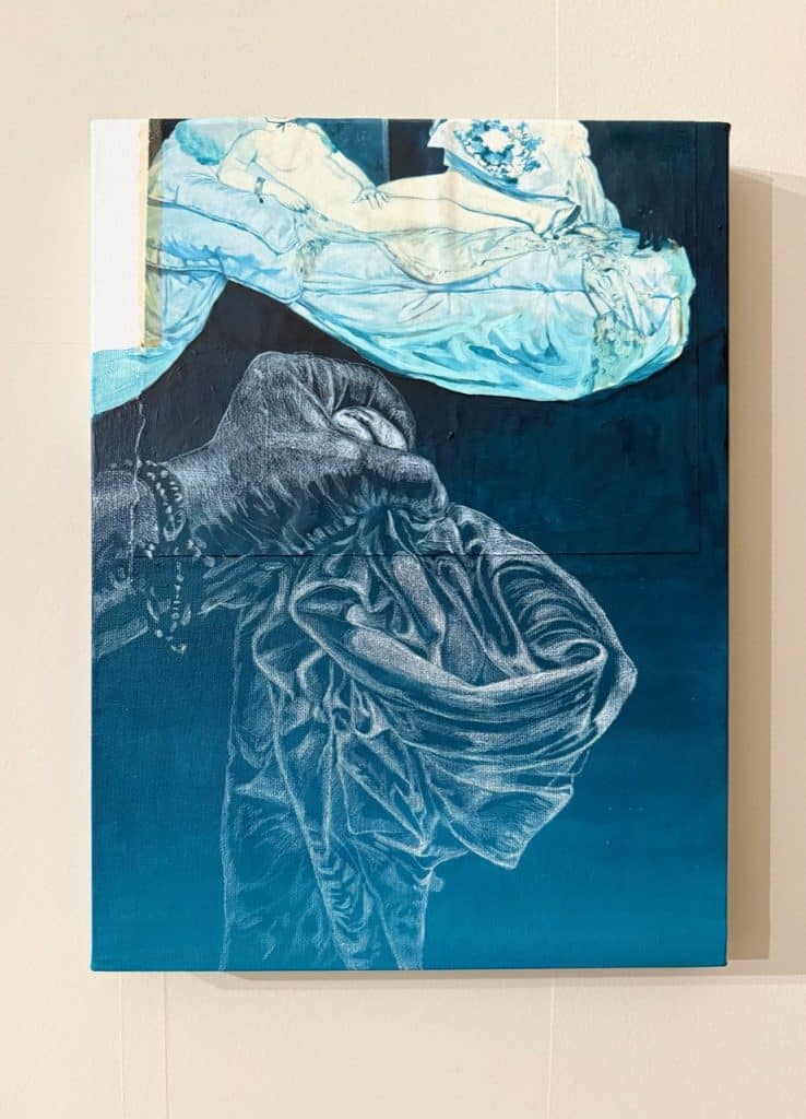 “Un gesto da decifrare” 2025 -tecnica mista su tela /  mixed media on canvas  - cm 40 x 30