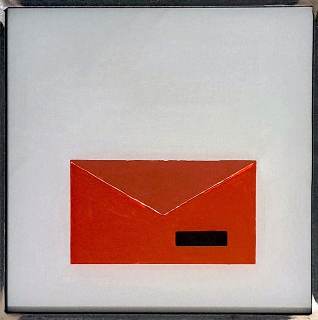 “Dispersa”, 2023 - enamel on glass - cm. 30 x 30