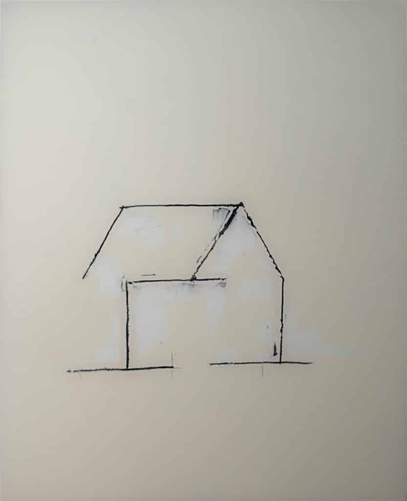 “Rifugio”, 2010 — smalto su vetro - cm. 120x 100