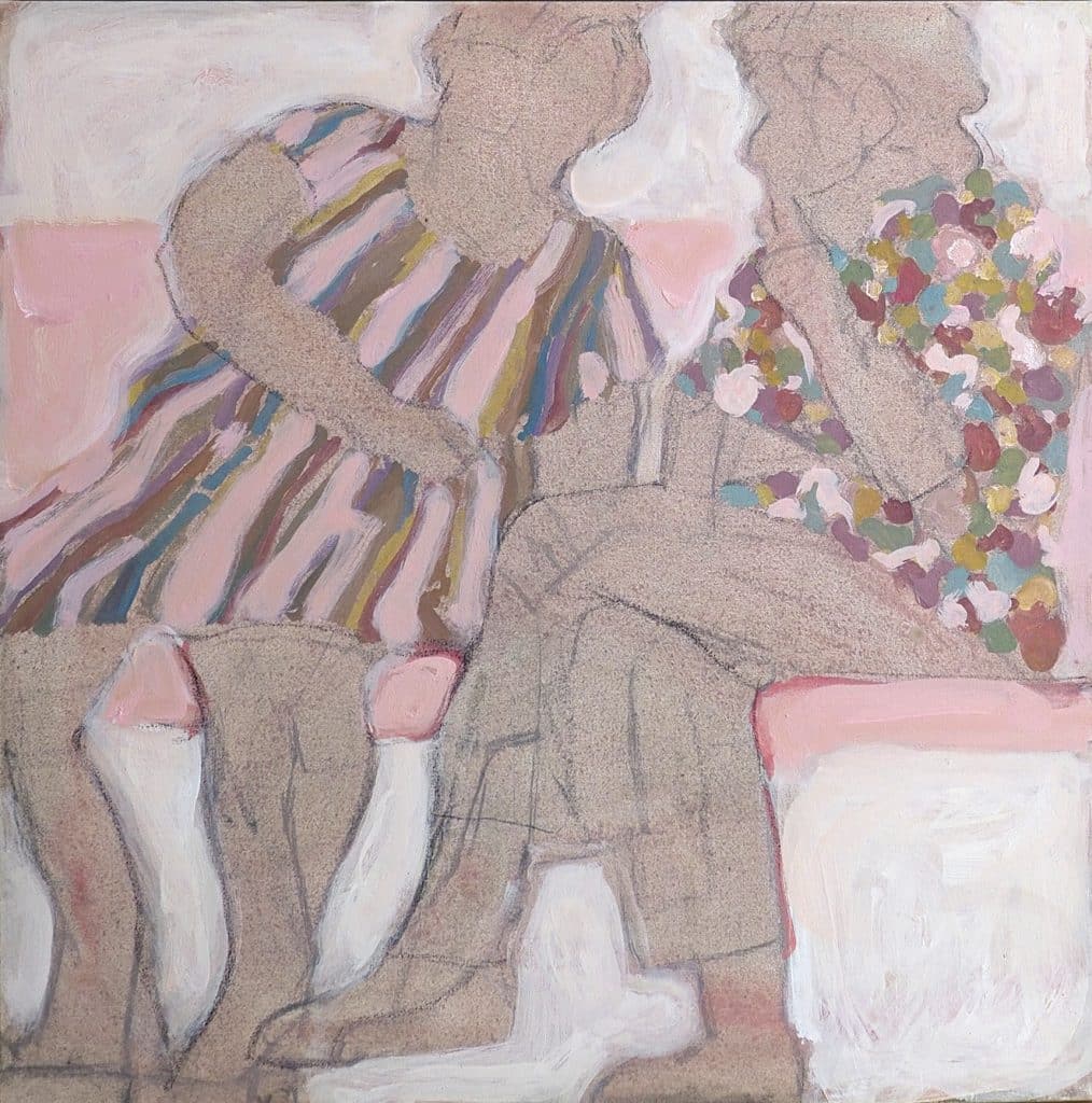 “ Ancora insieme” 2026, mixed media on canvas - cm. 40 x 40