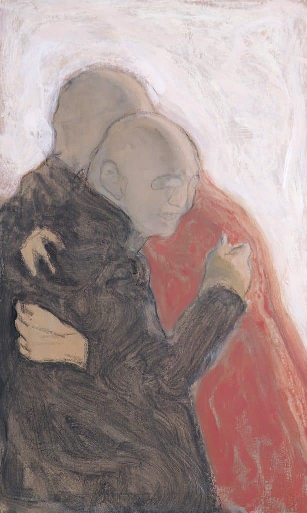 "Interno umano” 2026, mixed media on canvas  - cm. 50 x 30