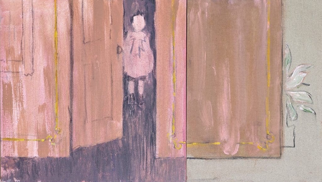 “Le ore lente” 2026, mixed media on canvas - cm. 30 x 55
