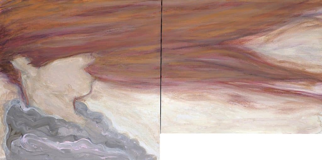 “Nonostante tutto” 2026, mixed media on canvas  - cm. 30 x 55