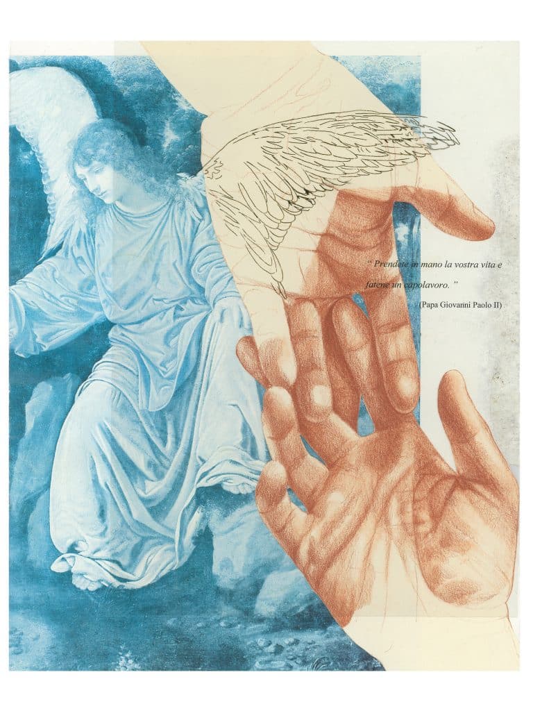 “ Due mani e un angelo” 2019, Giclèe print on fine art paper - hand signed and numbered - cm. Limited edition 50 + 10 A.P. cm. 43 x 31.5